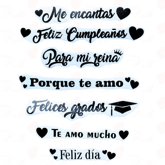 Sticker en vinilo para flores y globos