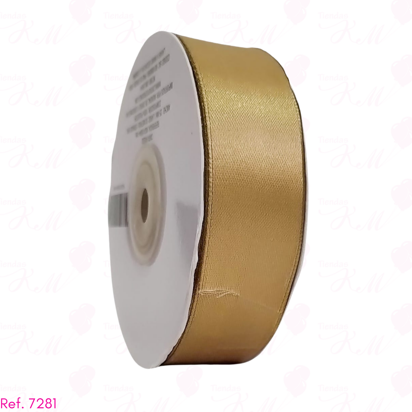 Cinta satin 2.5cm doble cara x 30 metros