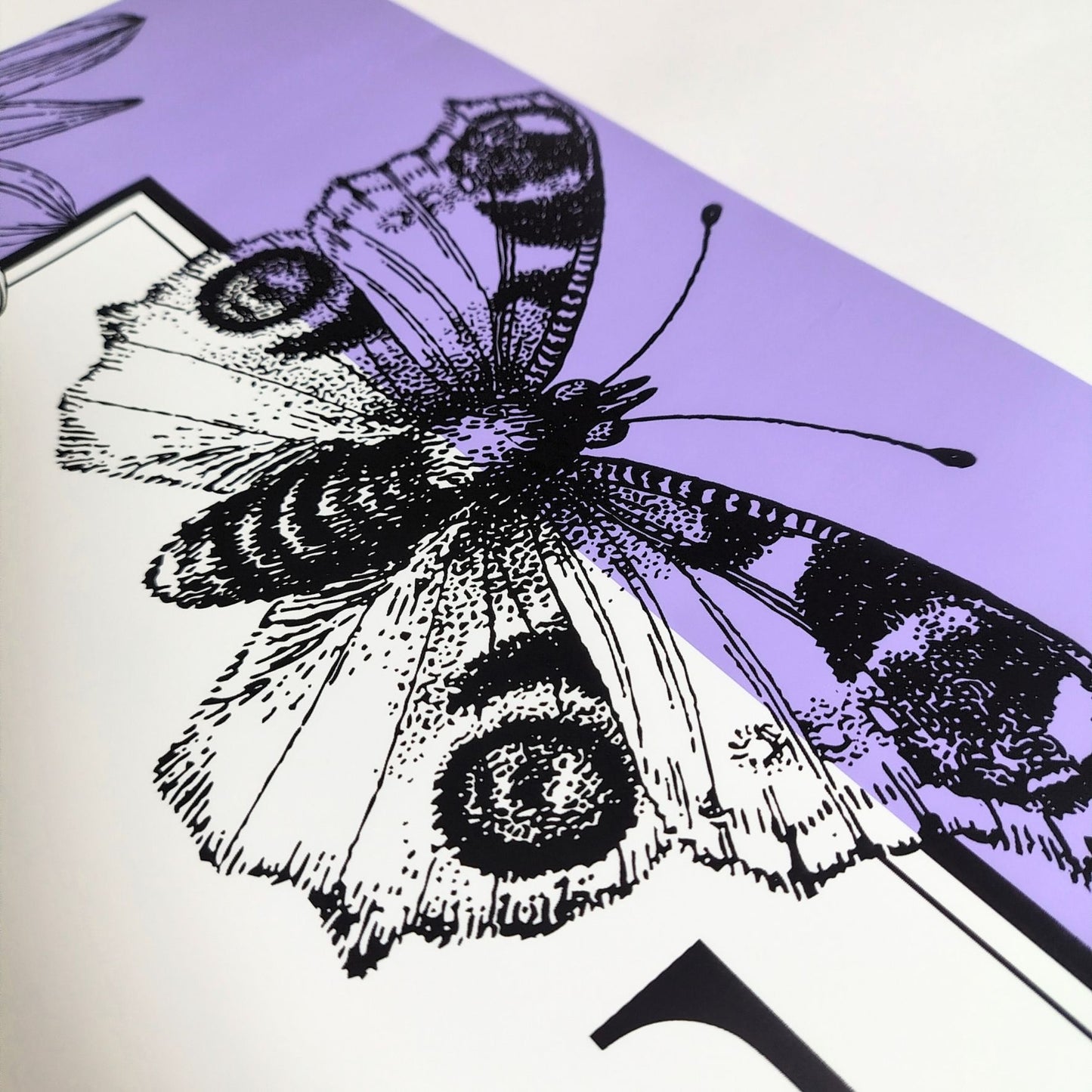 Papel coreano solido con mariposas