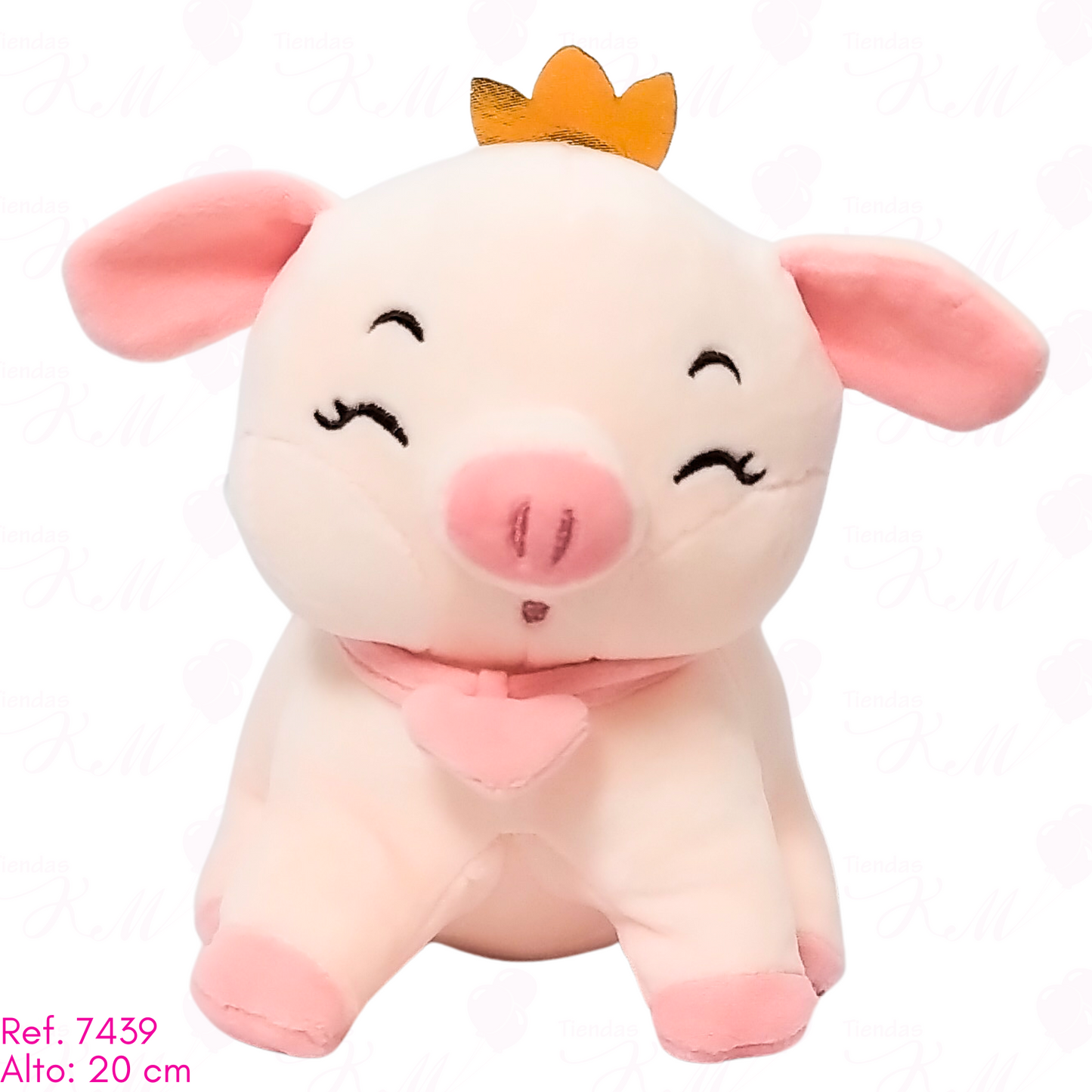 Cerdita con corona y alas / 20cm