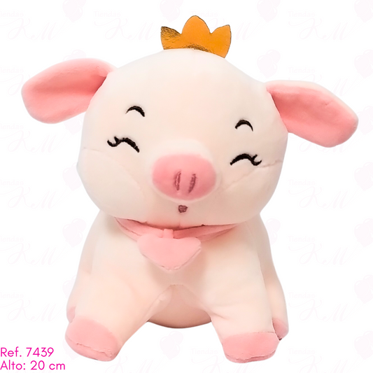 Cerdita con corona y alas / 20cm