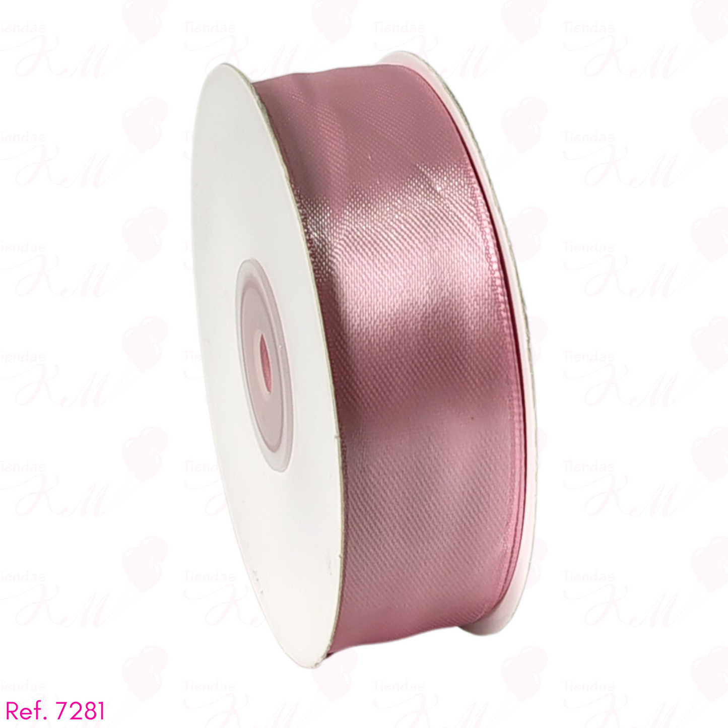 Cinta satin 2.5cm doble cara x 30 metros