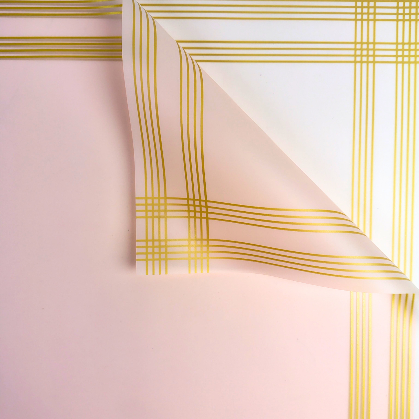 Papel coreano marco de lineas doradas x 20 hojas