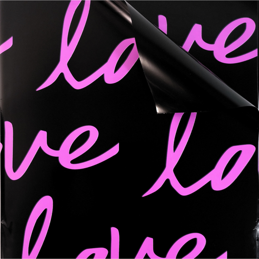 Papel coreano love letra pegada x 20