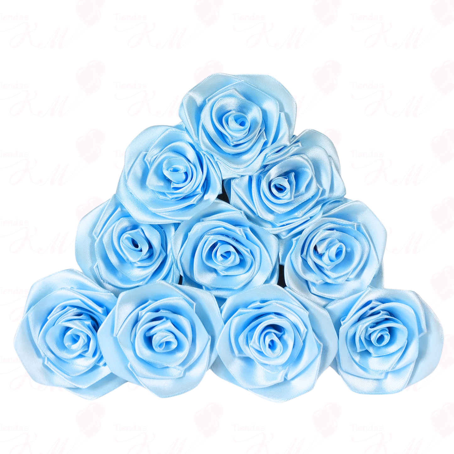 Paquete x 10 rosas en tela terminadas