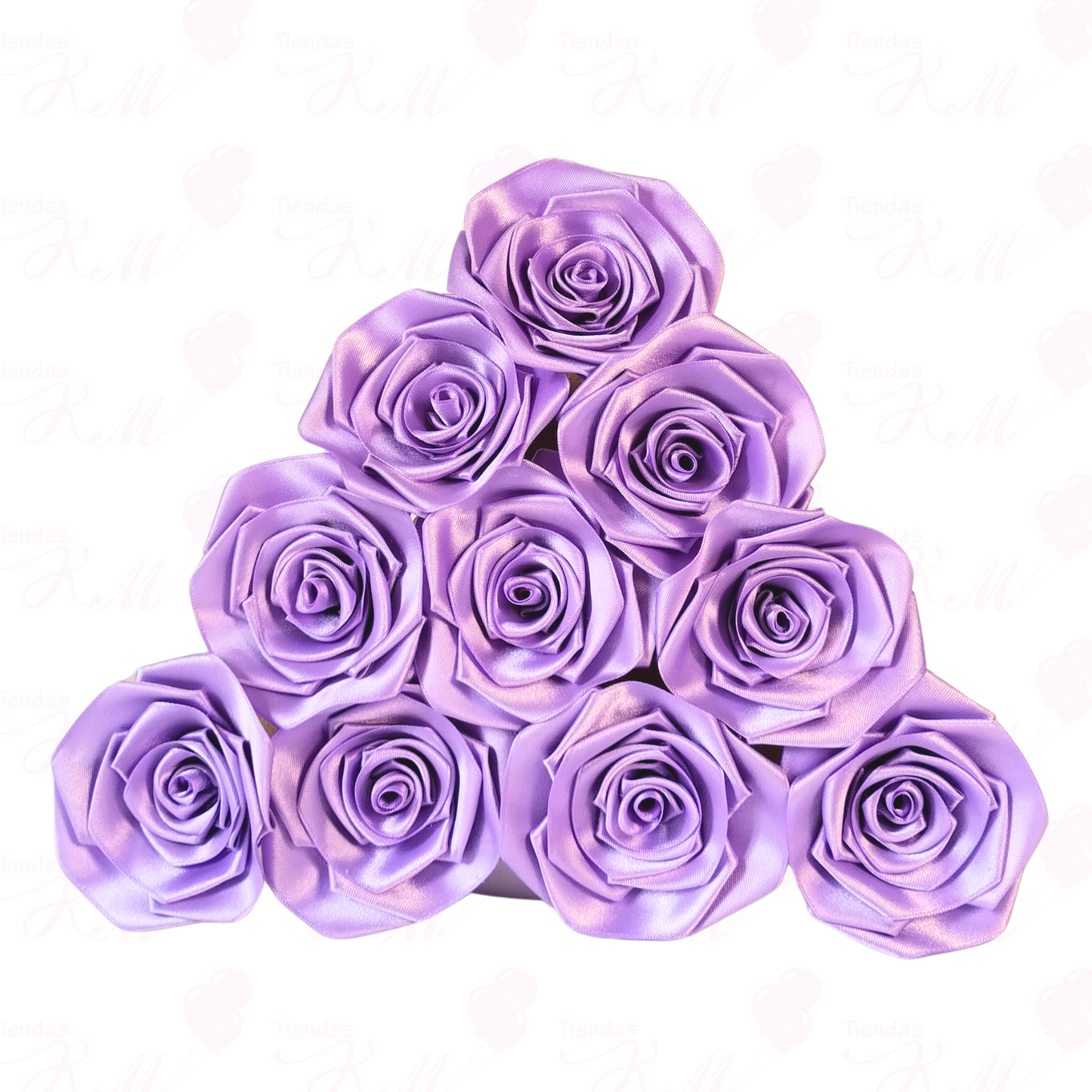 Paquete x 10 rosas en tela terminadas