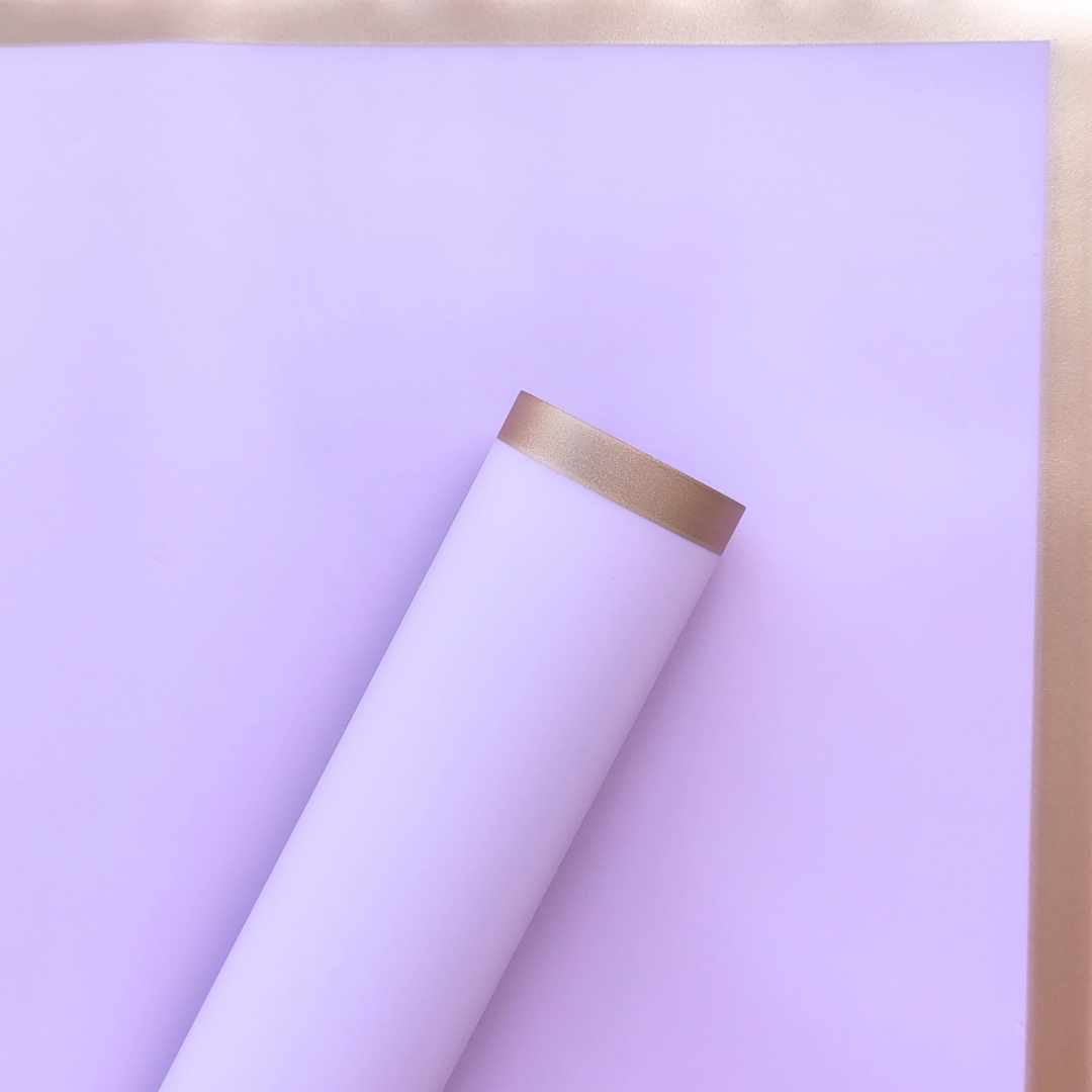 Papel coreano borde dorado traslucido x 20 pliegos