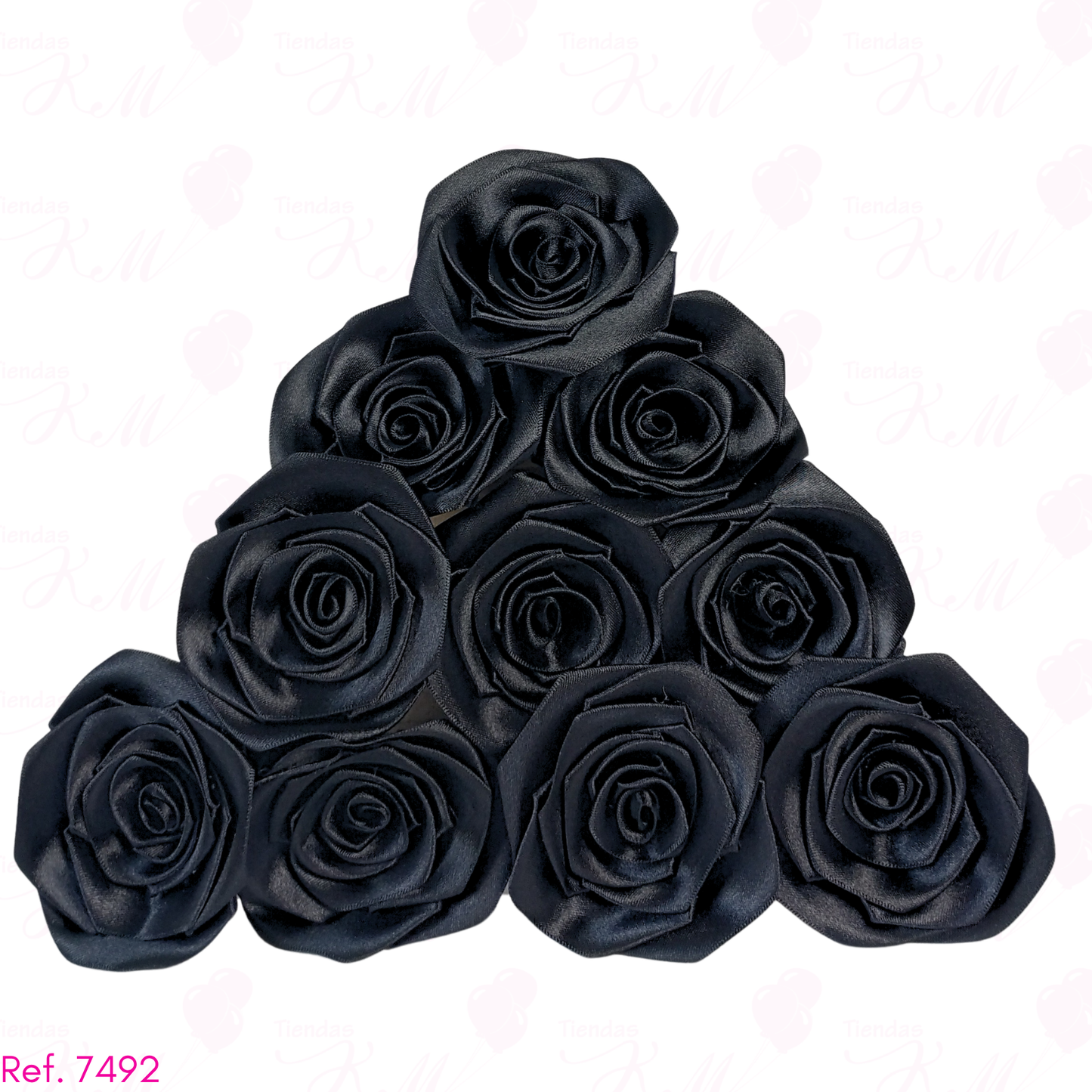 Paquete x 10 rosas en tela terminadas
