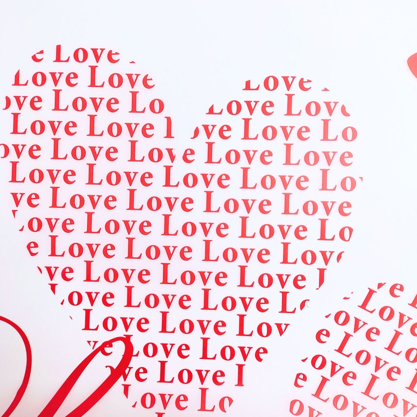 Papel coreano love corazón y mariposas