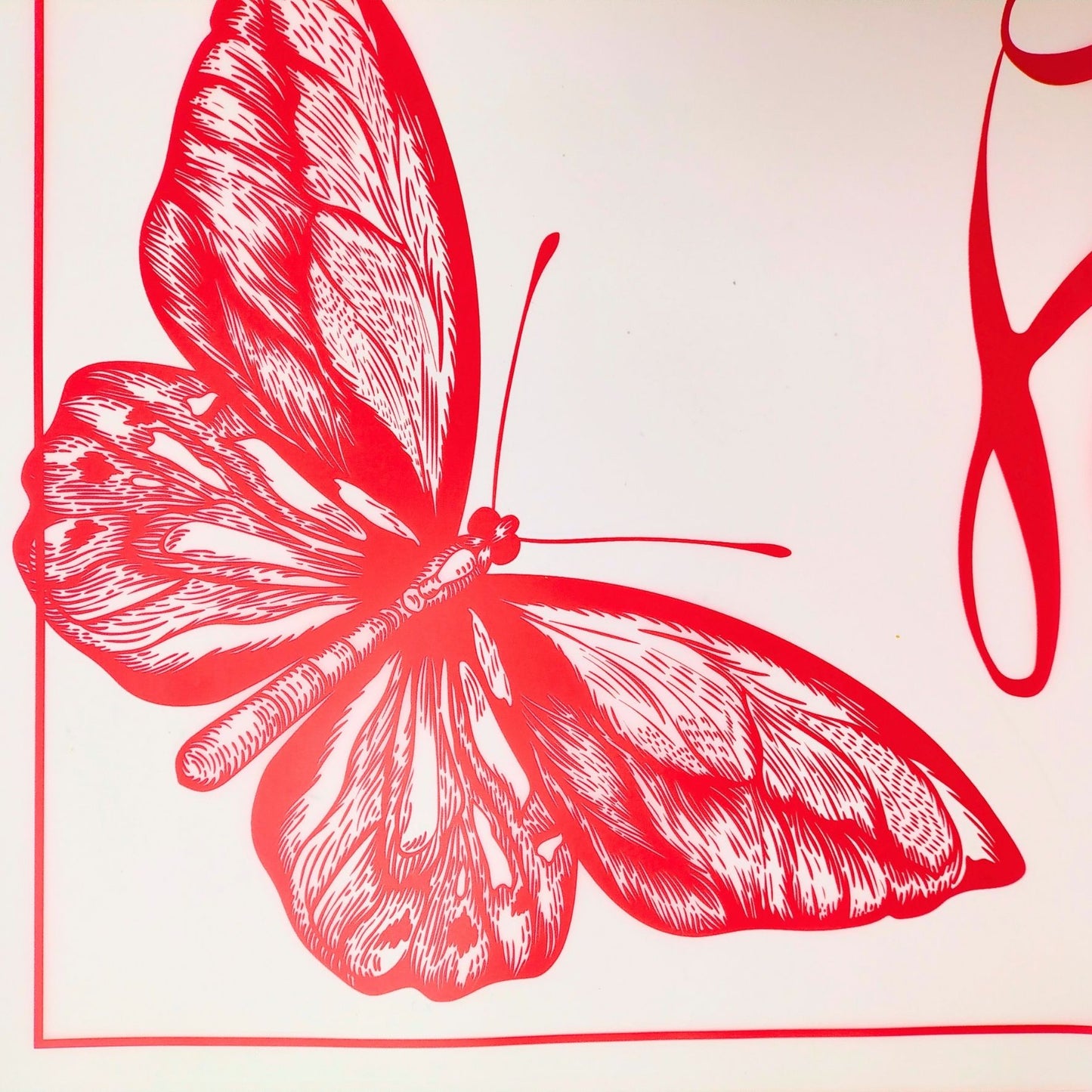 Papel coreano love corazón y mariposas