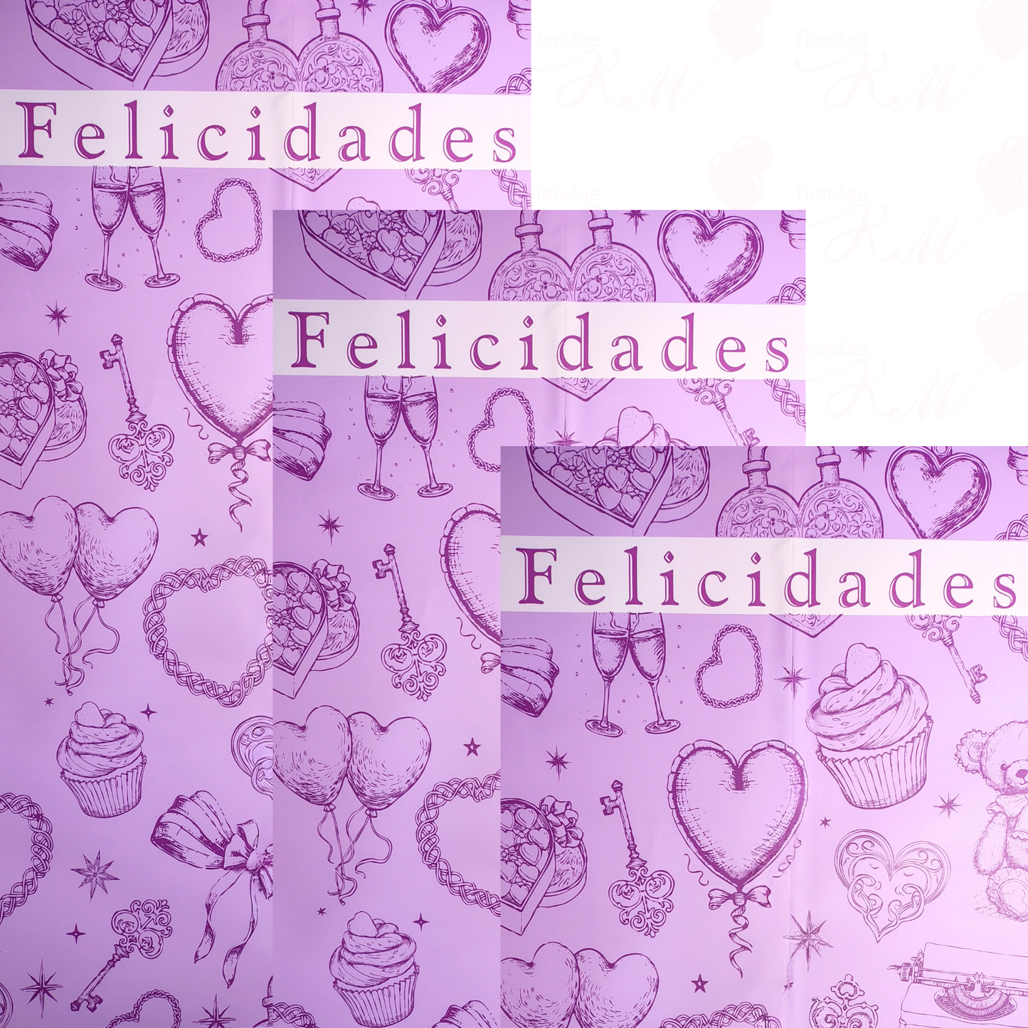 papel coreano felicidades de ositos y corazones x 20 pliegos