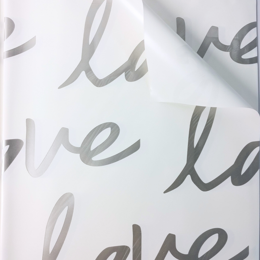 Papel coreano love letra pegada x 20