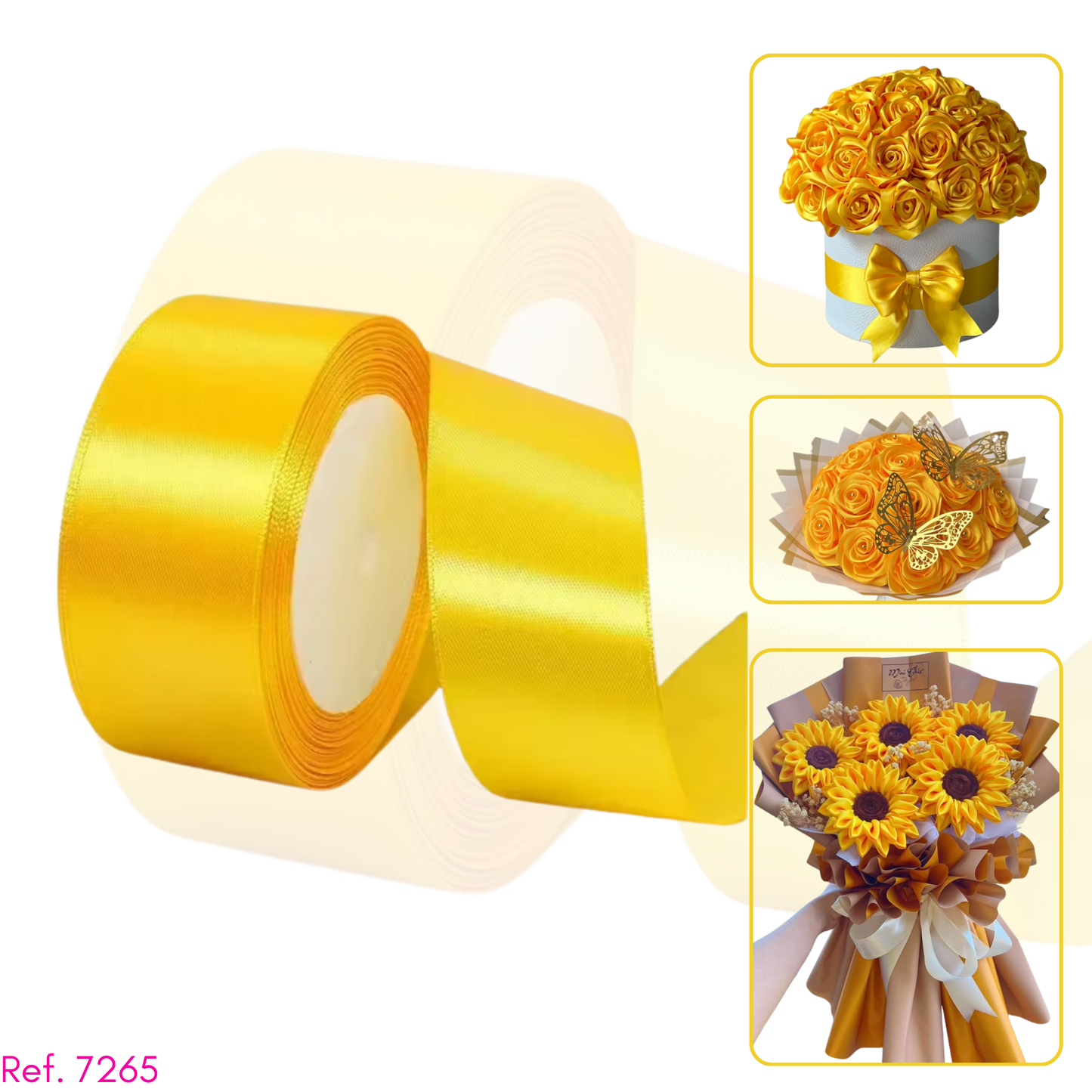 Cinta satin 4cm de 1 cara X 22 metros