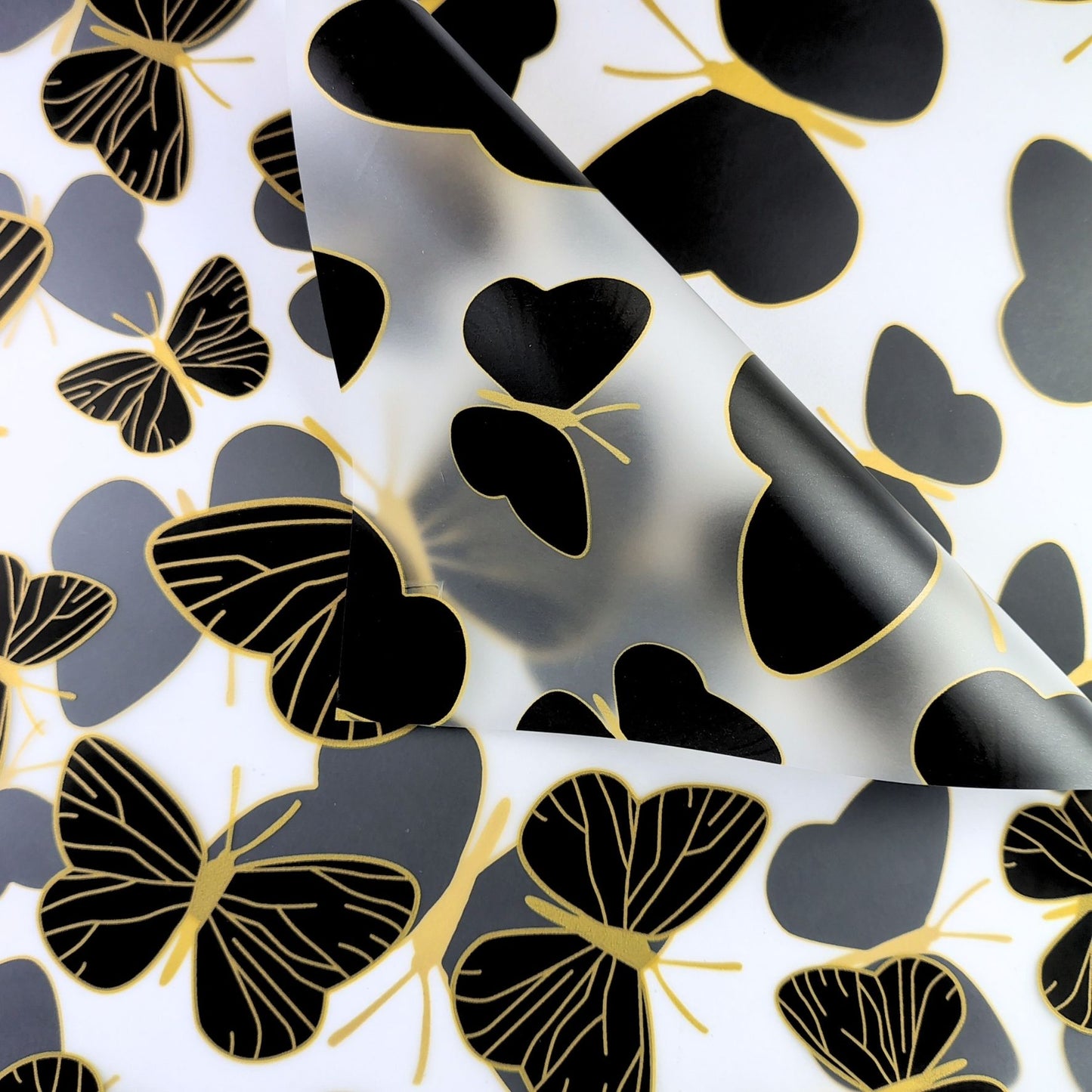 Papel coreano traslúcido de mariposas