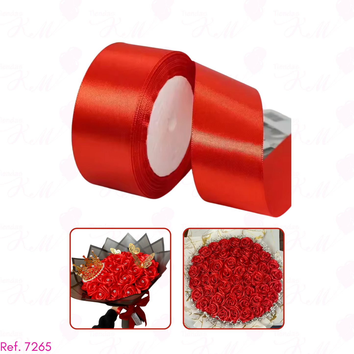 Cinta satin 4cm de 1 cara X 22 metros