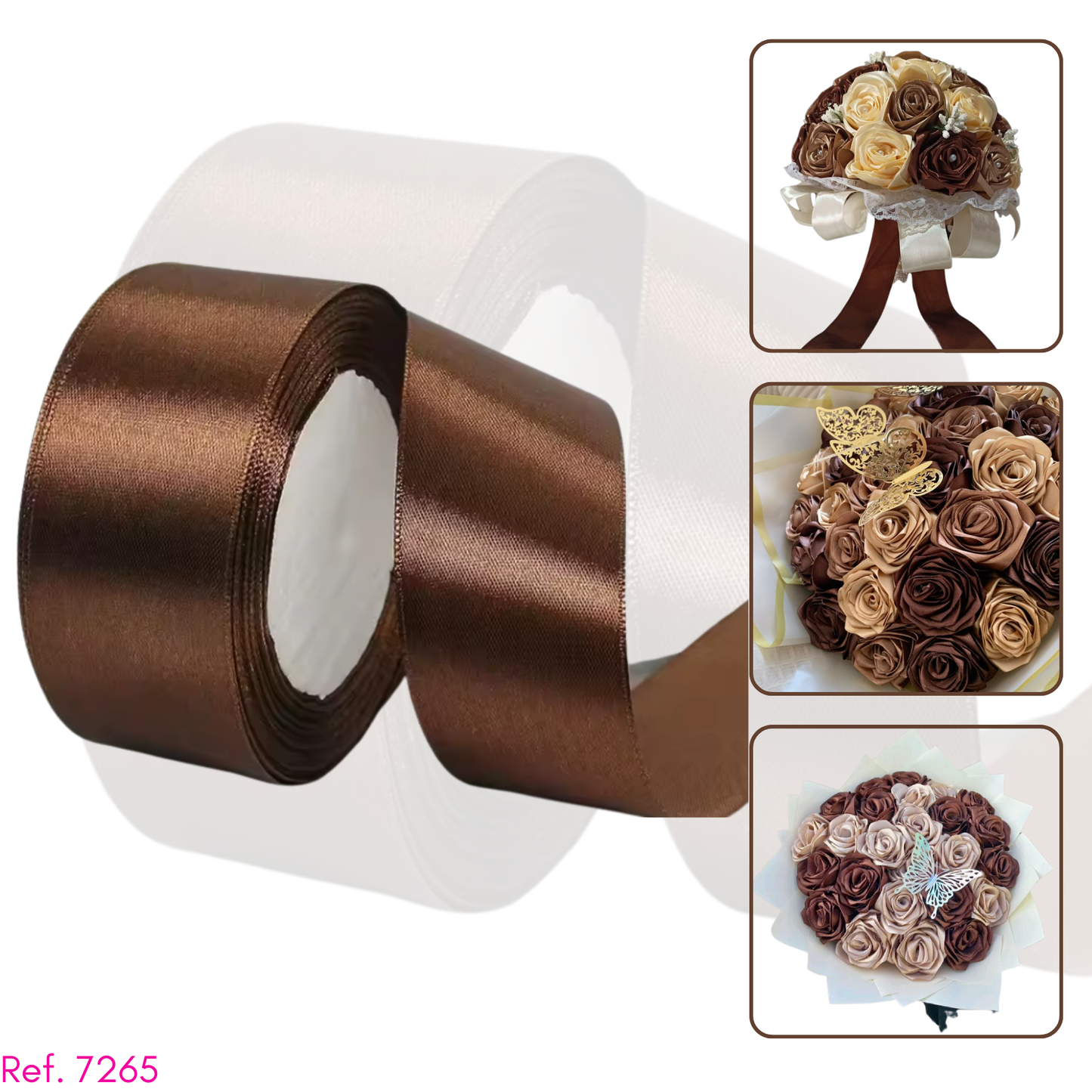 Cinta satin 4cm de 1 cara X 22 metros