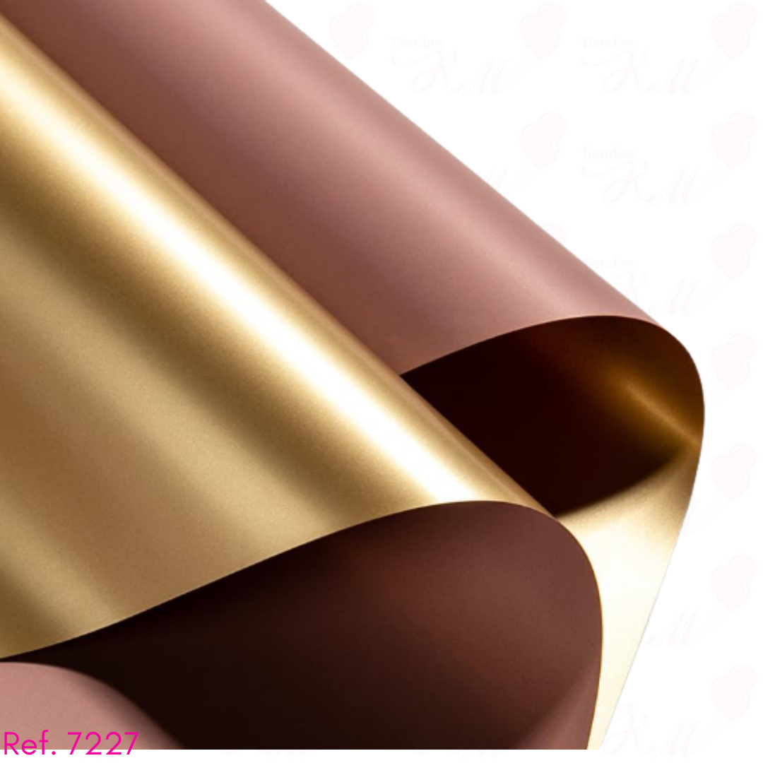 papel coreano doble color dorado x 20 pliegos