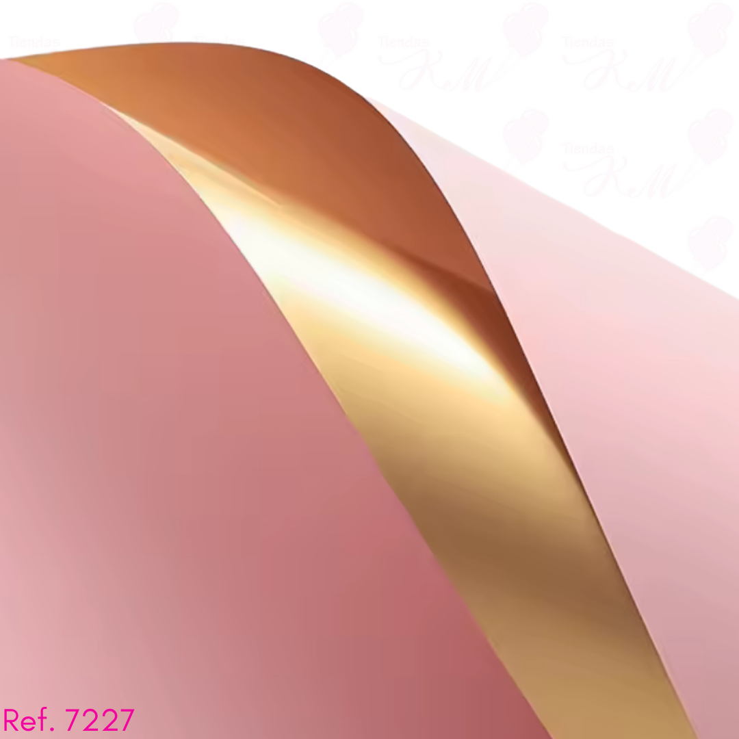 papel coreano doble color dorado x 20 pliegos