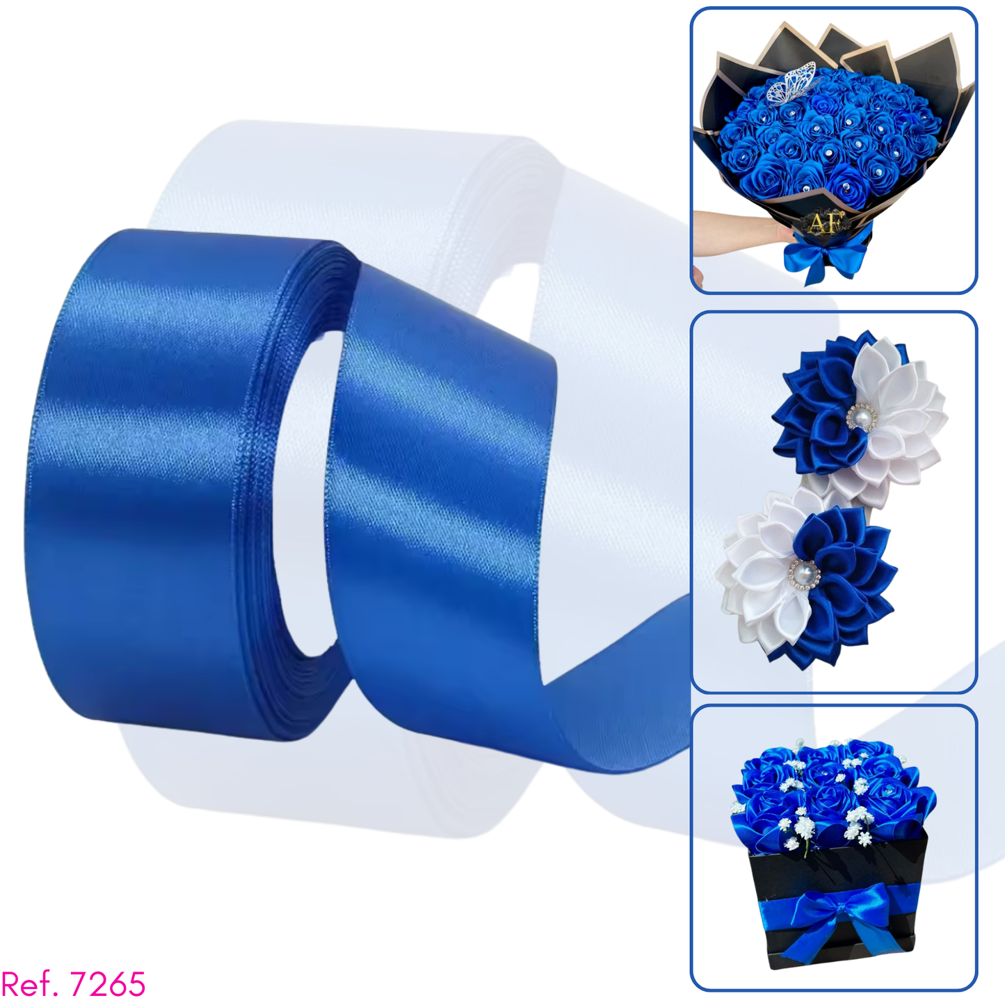 Cinta satin 4cm de 1 cara X 22 metros