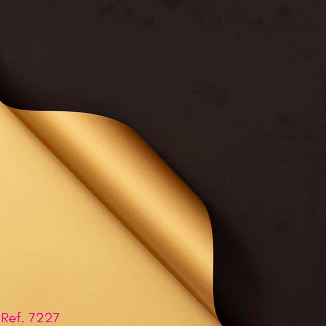 papel coreano doble color dorado x 20 pliegos