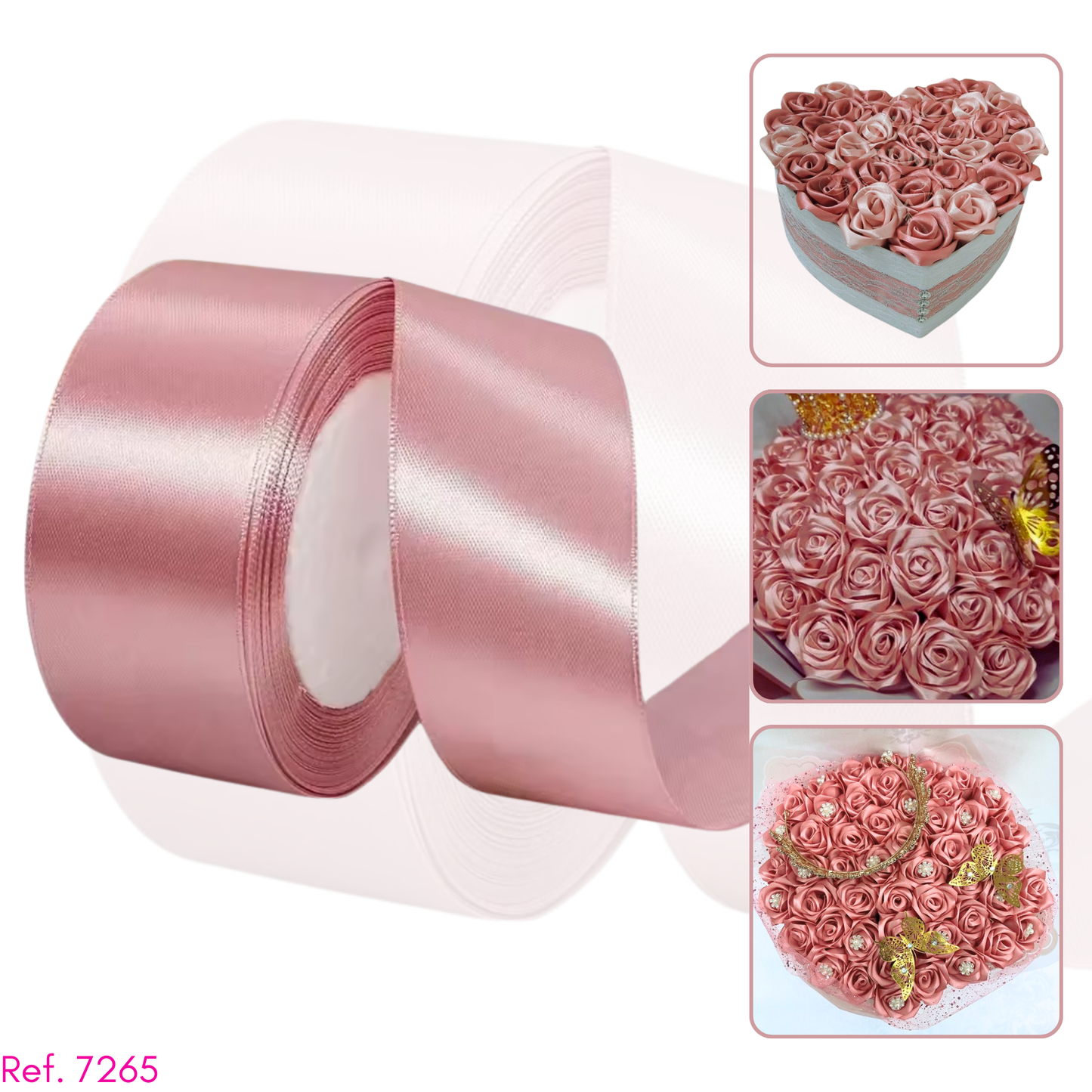 Cinta satin 4cm de 1 cara X 22 metros