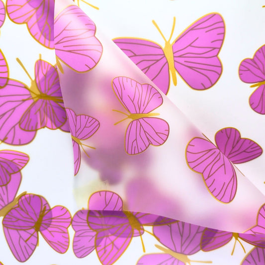 Papel coreano traslúcido de mariposas