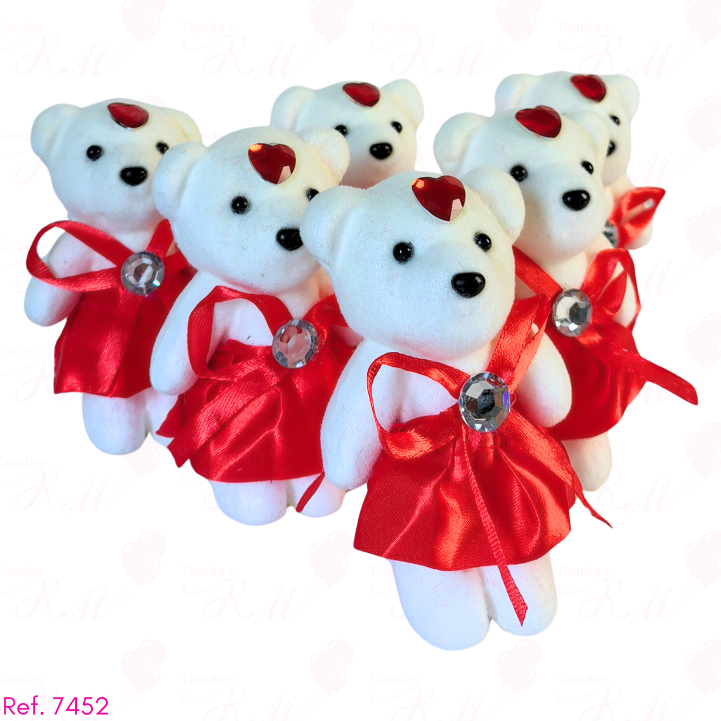 osa de icopor con vestido y piedra 11cm