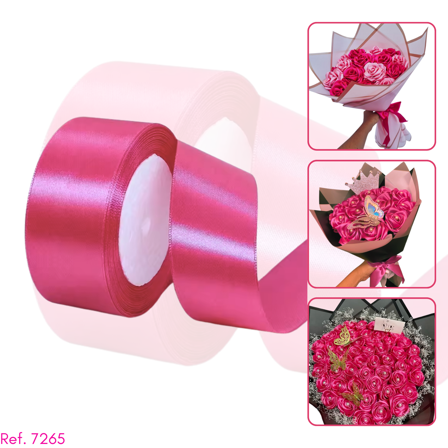 Cinta satin 4cm de 1 cara X 22 metros