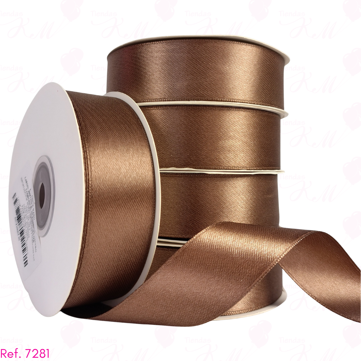 Cinta tela satin 2.5cm x 30 metros