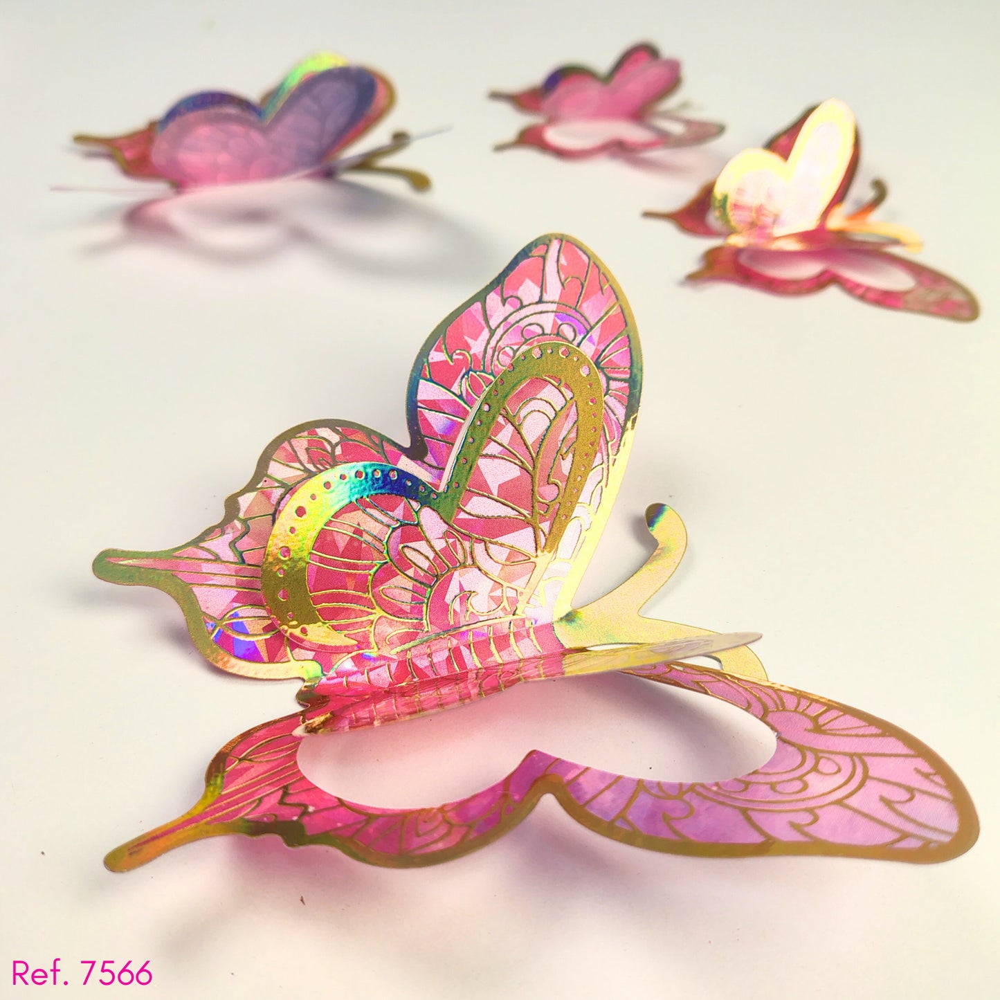 Mariposa doble color X 12 unidades