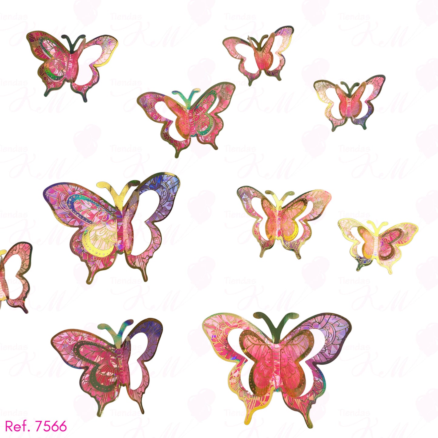 Mariposa doble color X 12 unidades