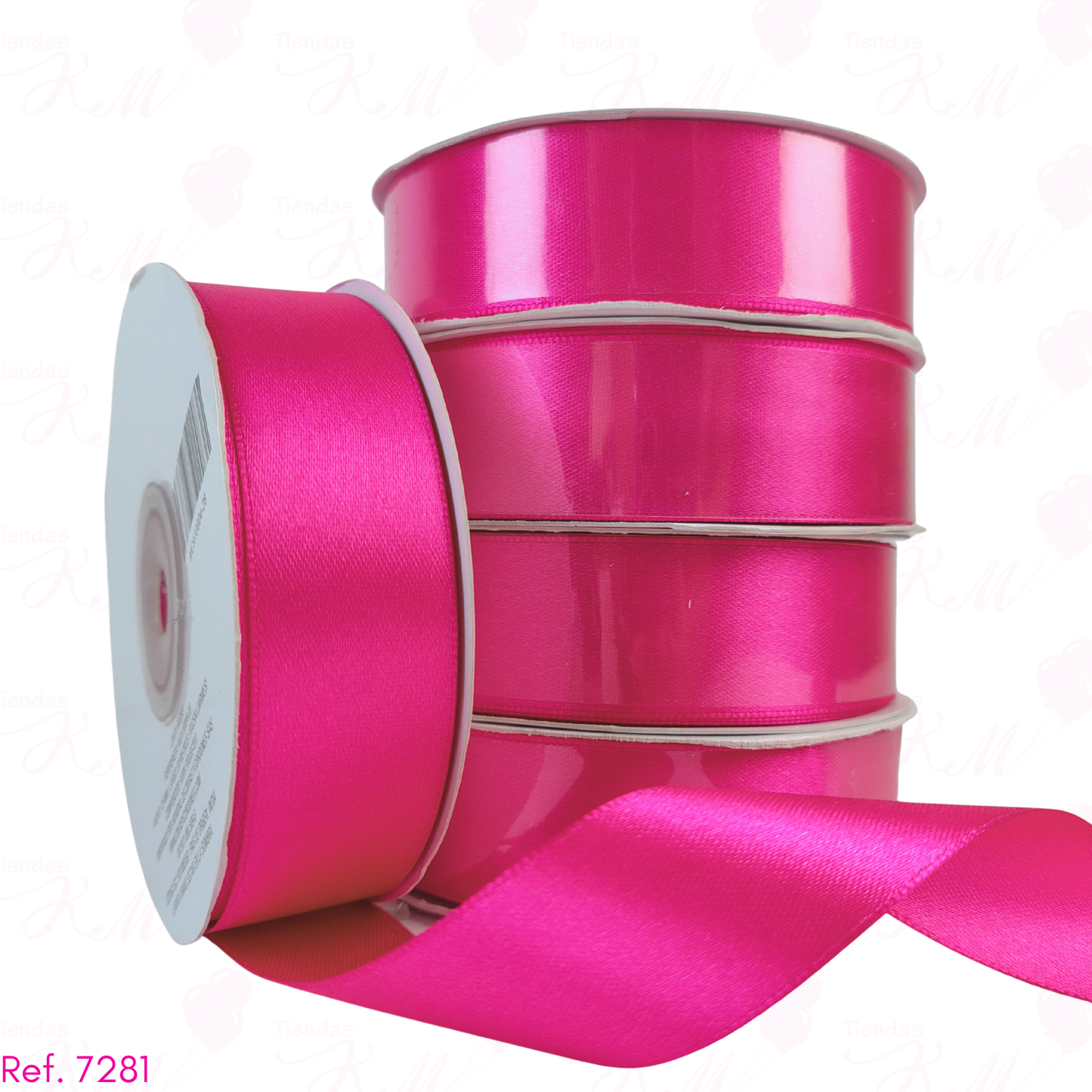 Cinta tela satin 2.5cm x 30 metros