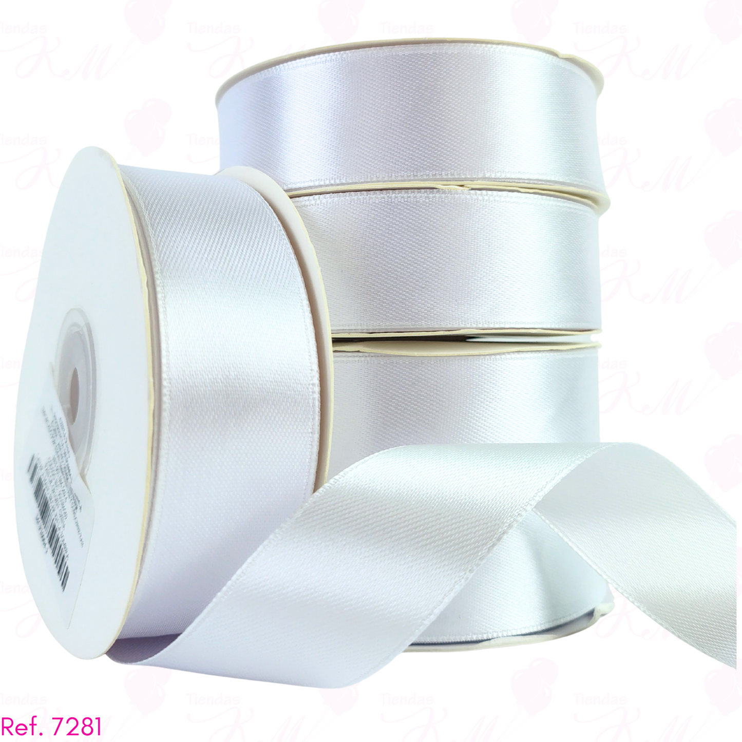 Cinta tela satin 2.5cm x 30 metros