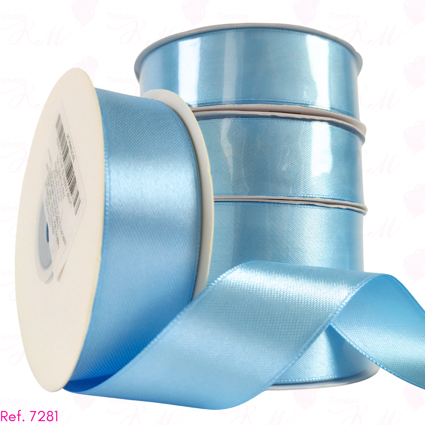 Cinta tela satin 2.5cm x 30 metros