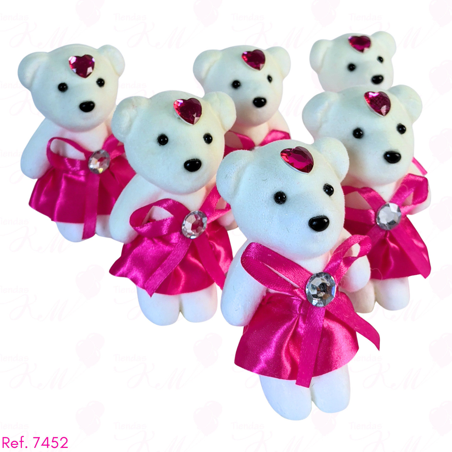 osa de icopor con vestido y piedra 11cm