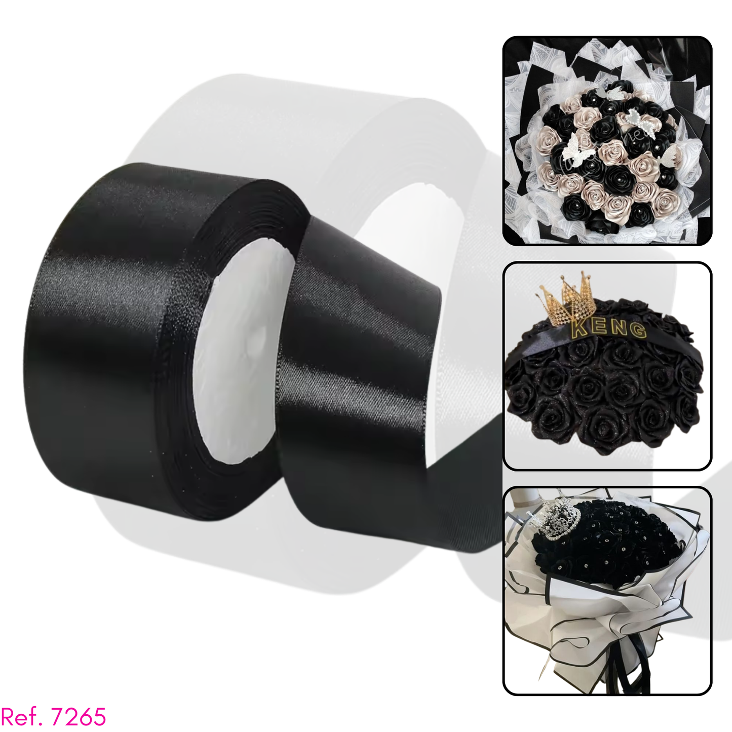 Cinta satin 4cm de 1 cara X 22 metros