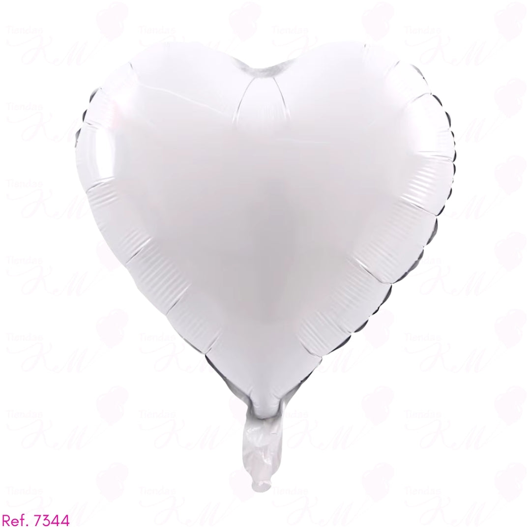 Paquete x10 corazones metalizados 5" fondo entero