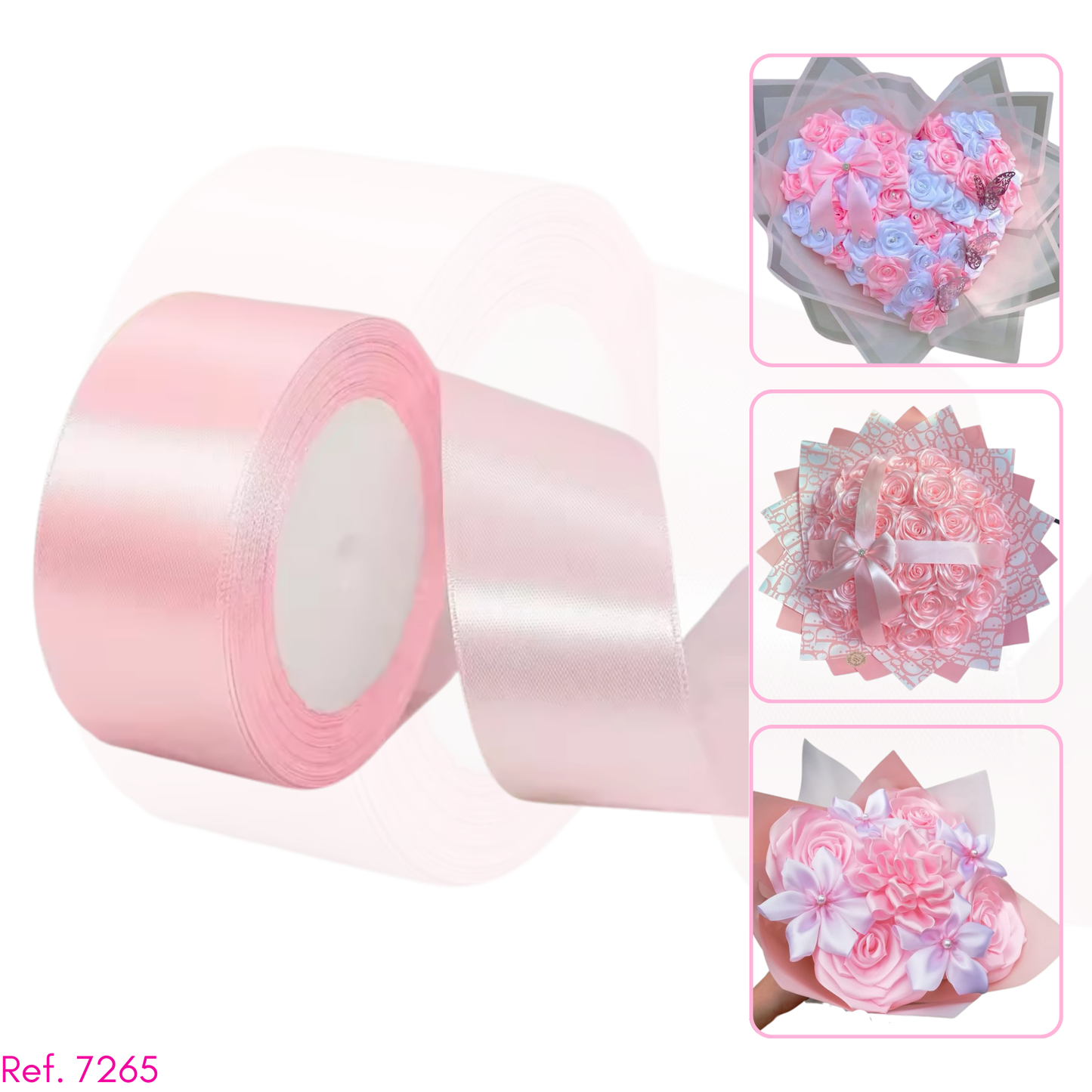 Cinta satin 4cm de 1 cara X 22 metros