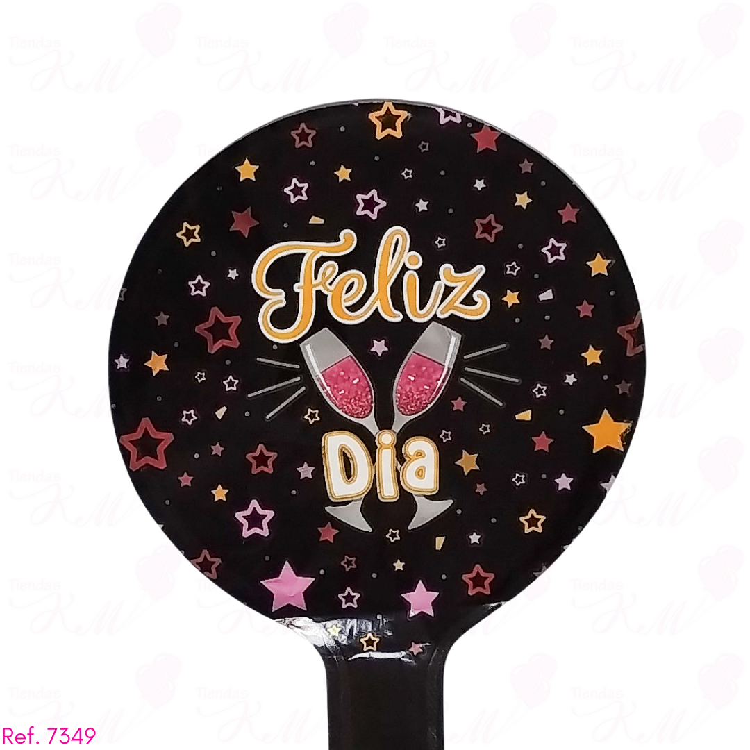 Paquete x 6 metalizados 5" de feliz día