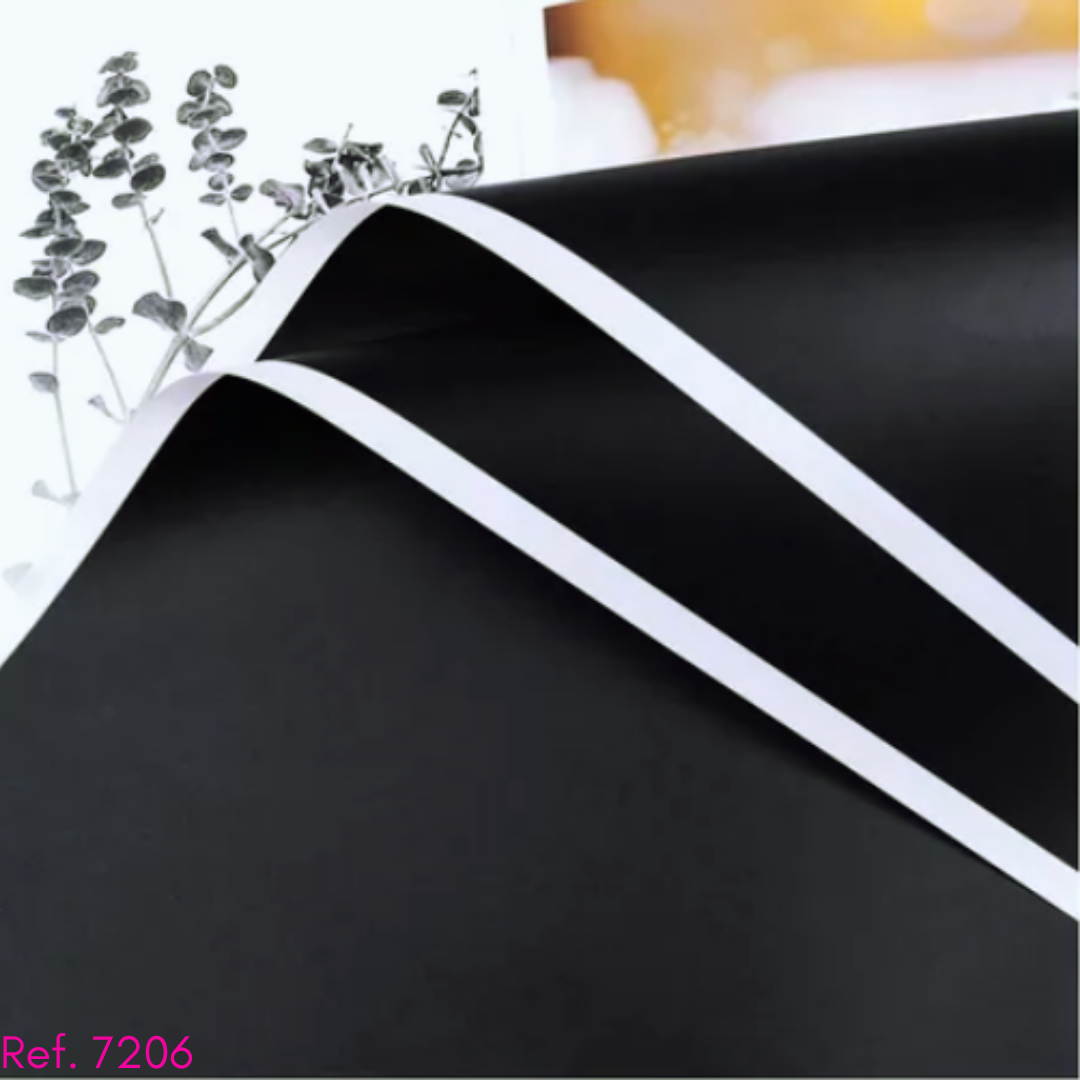 papel coreano black and white x 20 pliegos
