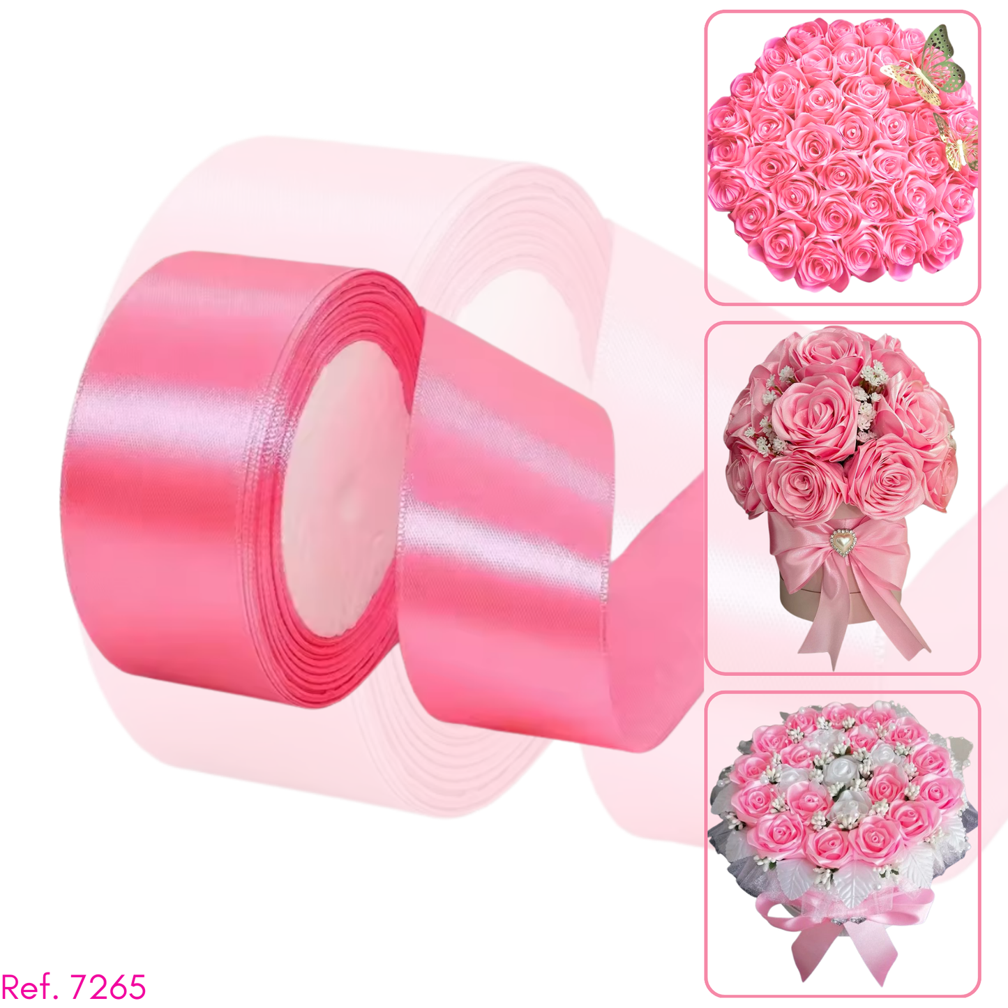 Cinta satin 4cm de 1 cara X 22 metros