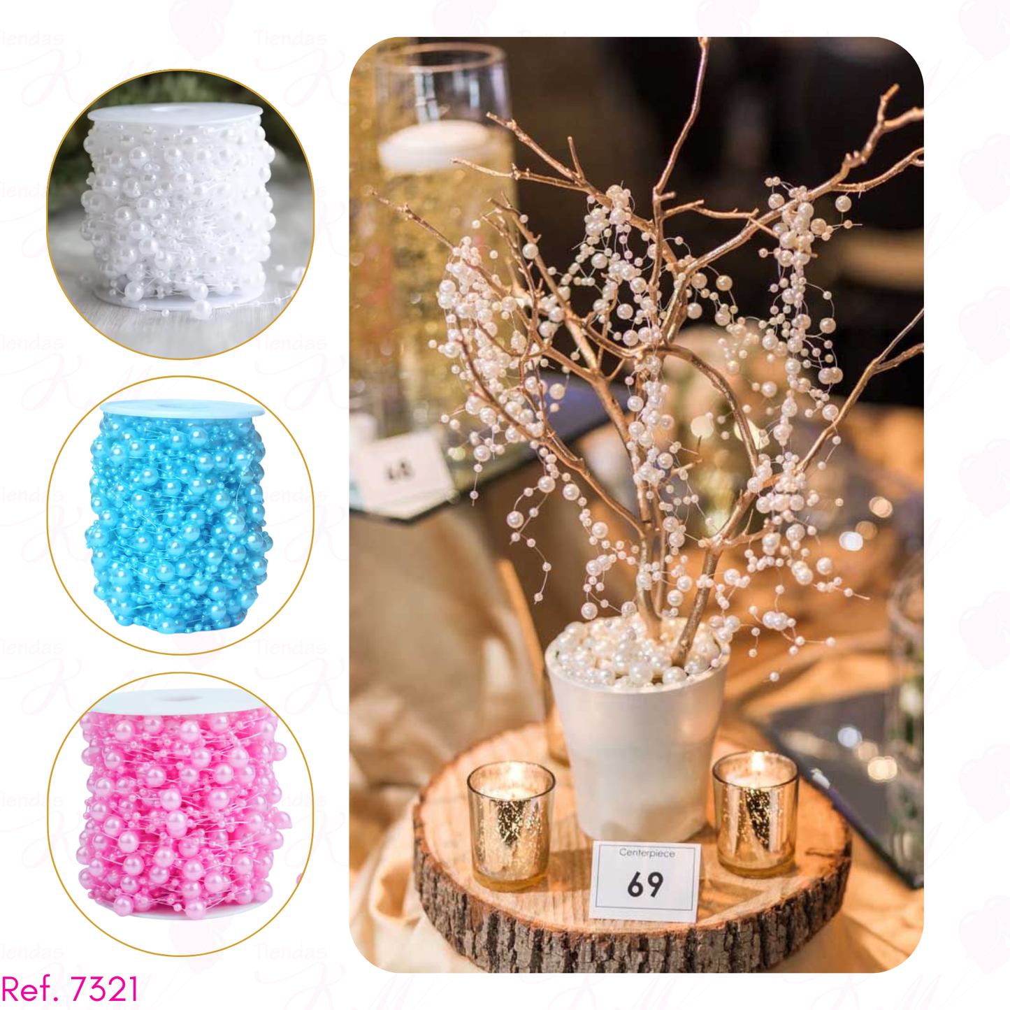 Lluvia de perlas x 5 metros