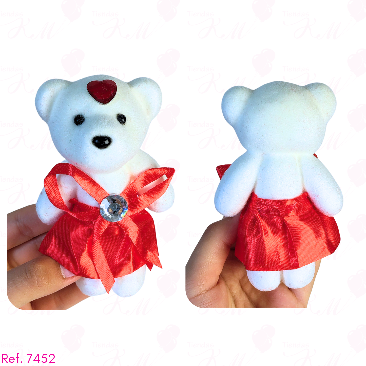 osa de icopor con vestido y piedra 11cm