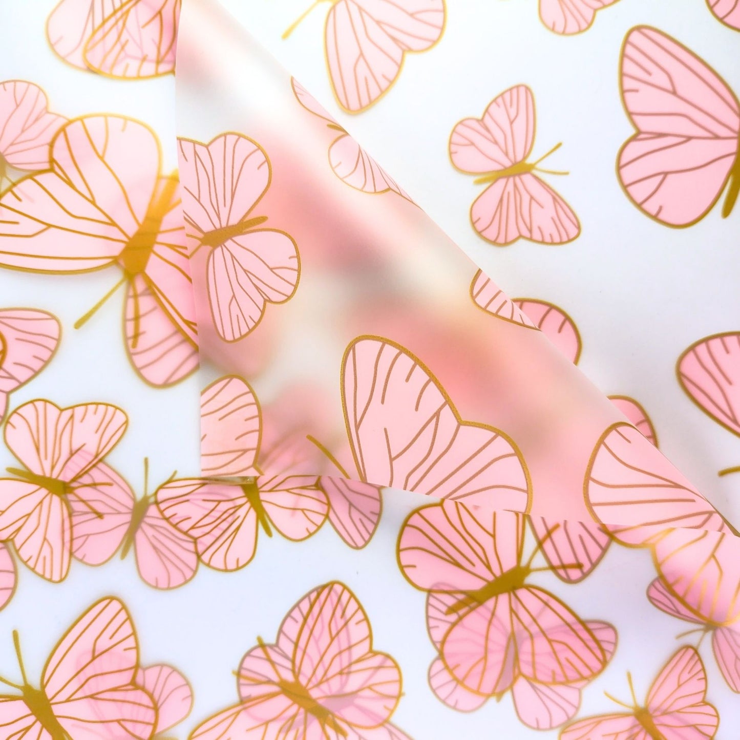 Papel coreano traslúcido de mariposas