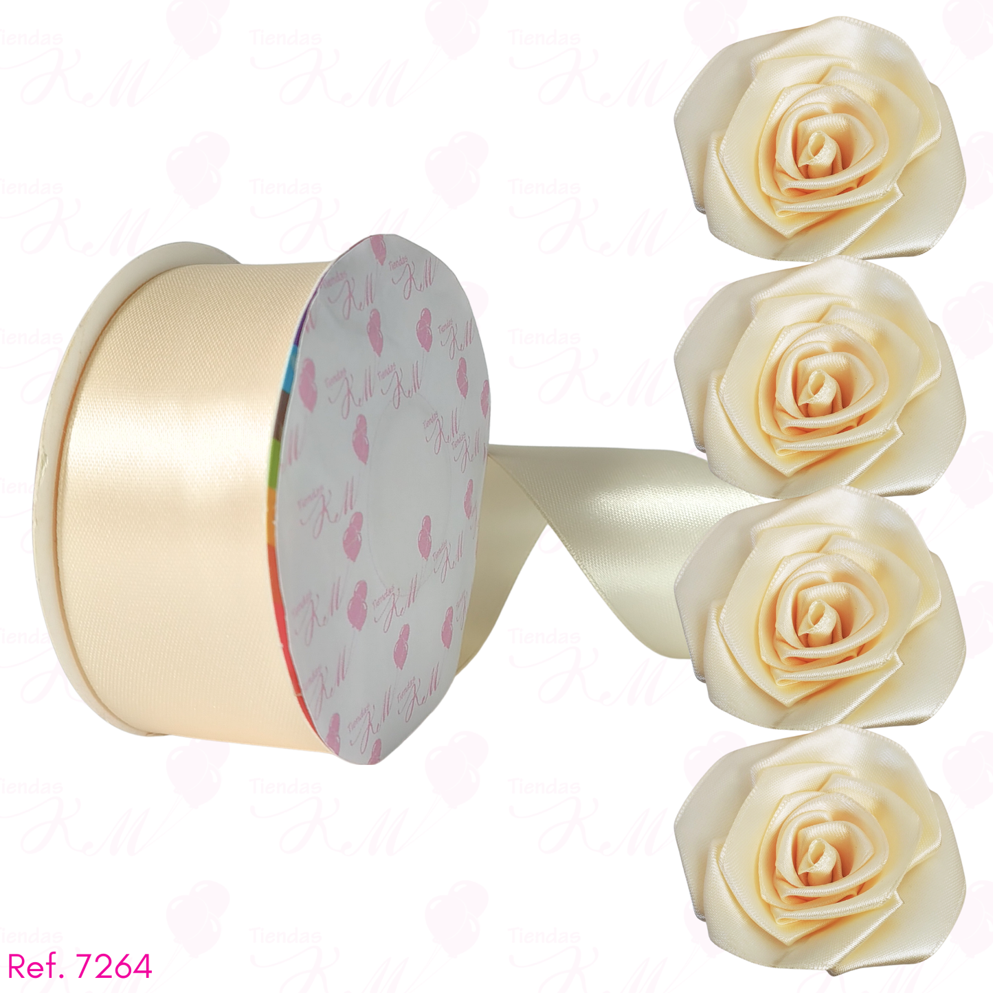 Cinta satin 4cm doble cara por 30 metros