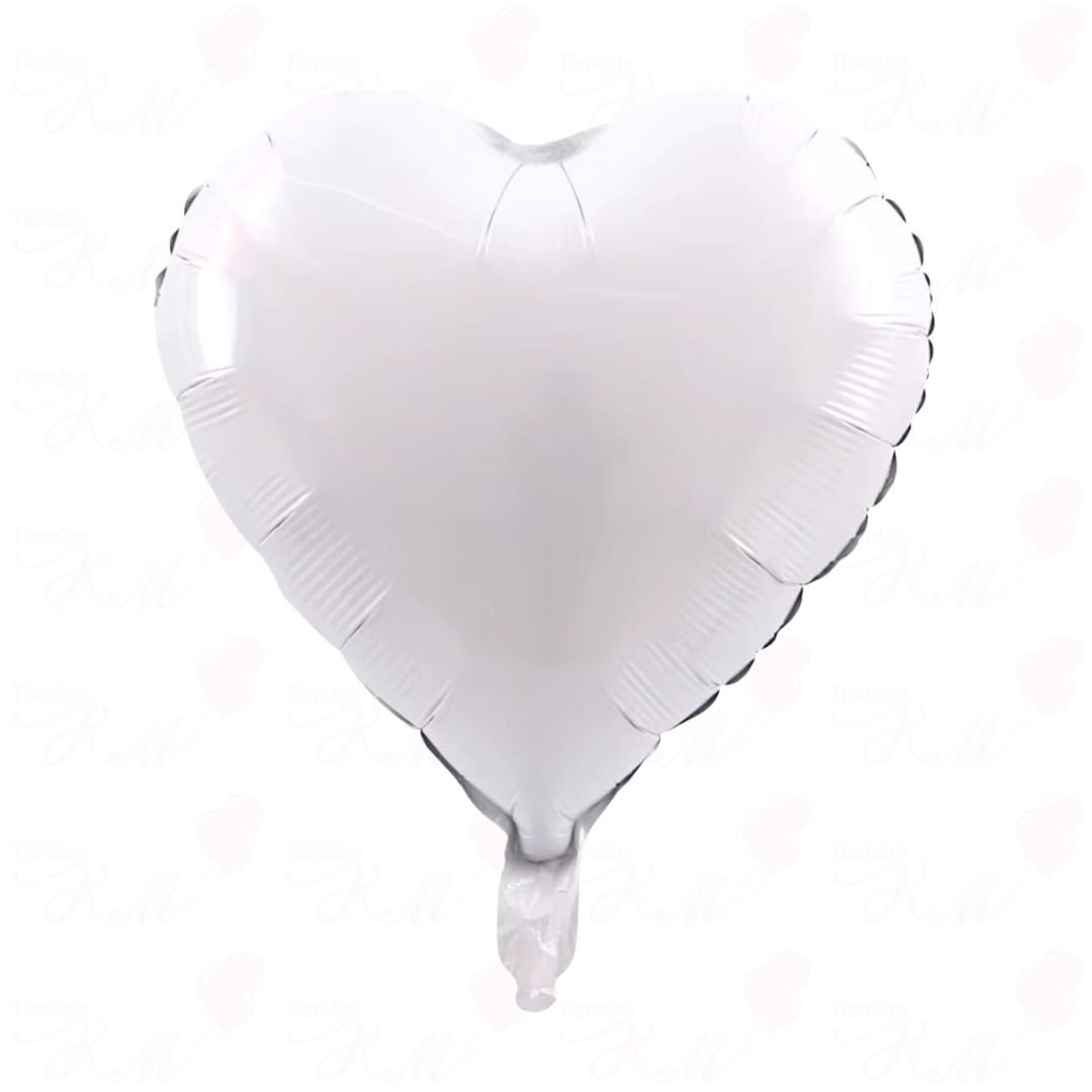Paquete x 10 corazones metalizados 18" fondo entero