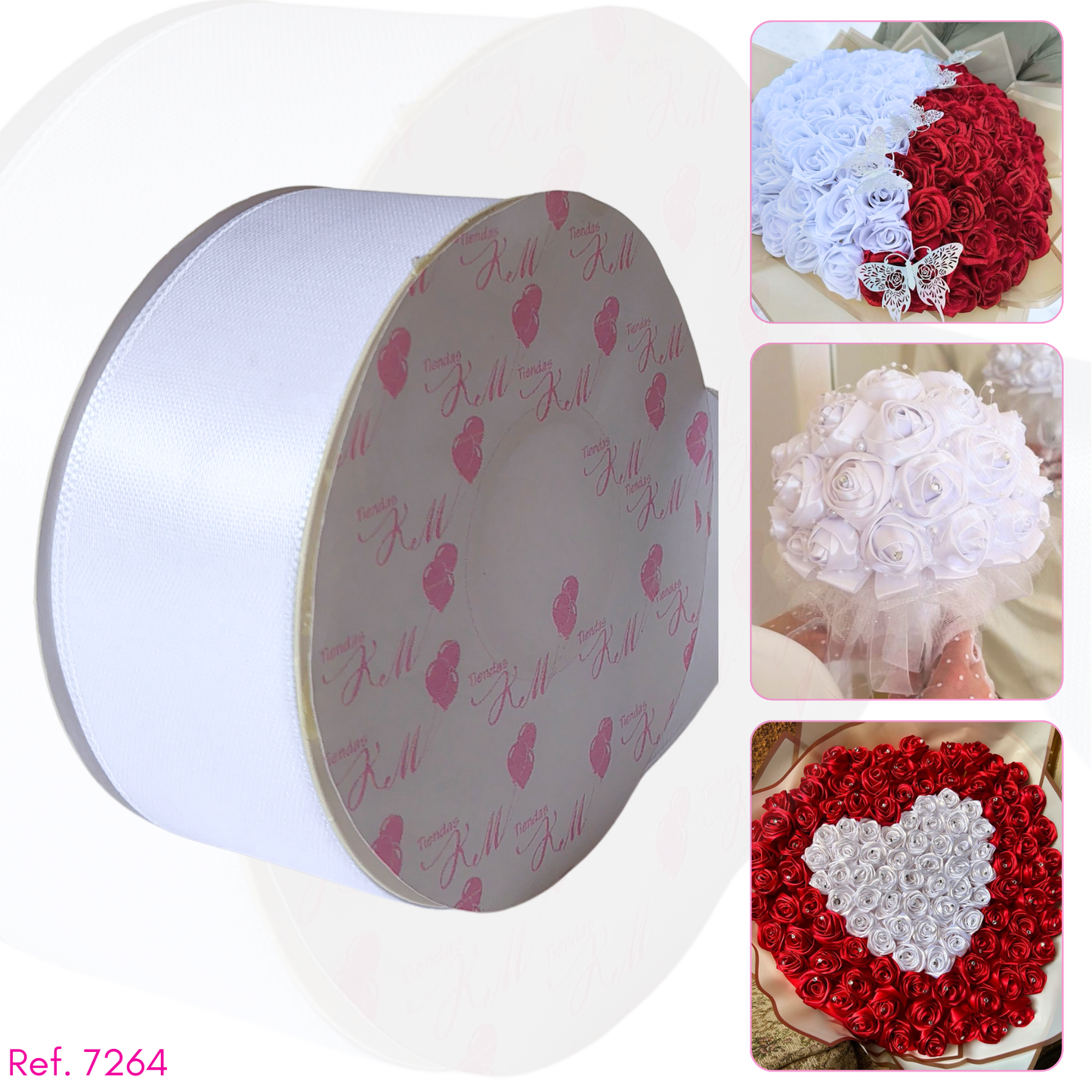 Cinta satin 4cm doble cara por 30 metros