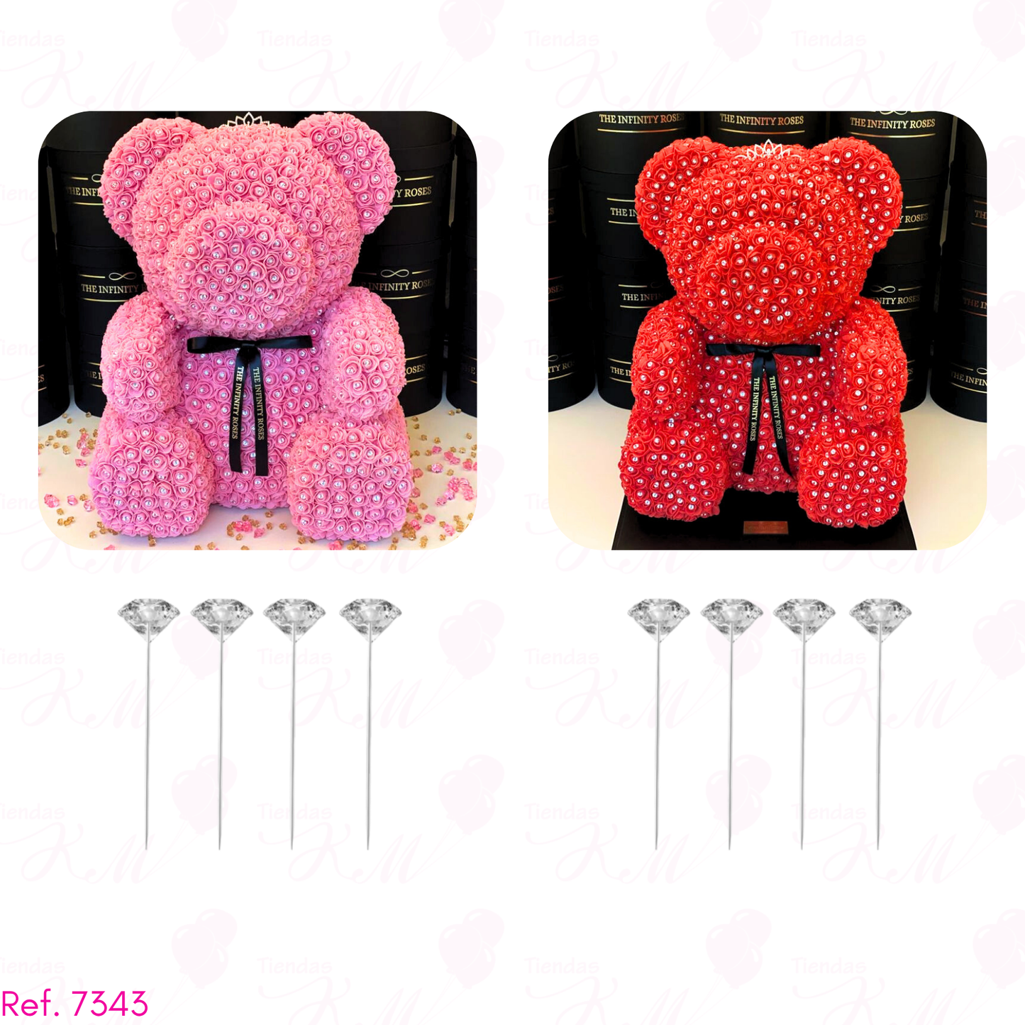 Caja de alfiler diamante x 50 unidades