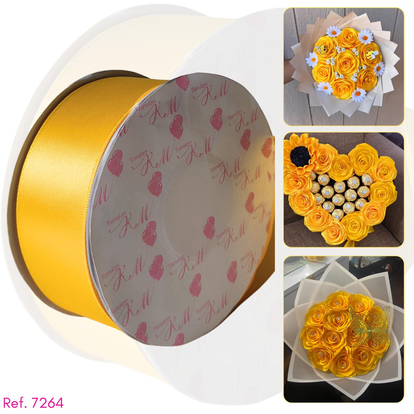 Cinta satin 4cm doble cara por 30 metros