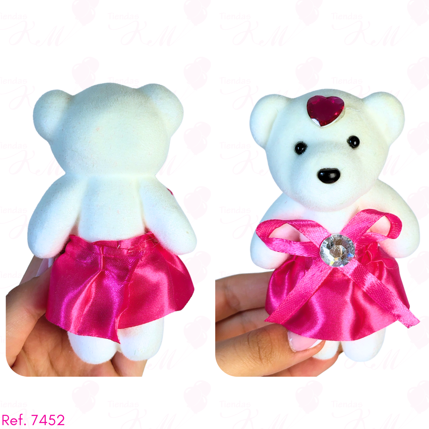 osa de icopor con vestido y piedra 11cm